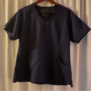 EUC Figs Navy Blue Scrub Top